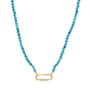 Blue Apatite Connector Necklace