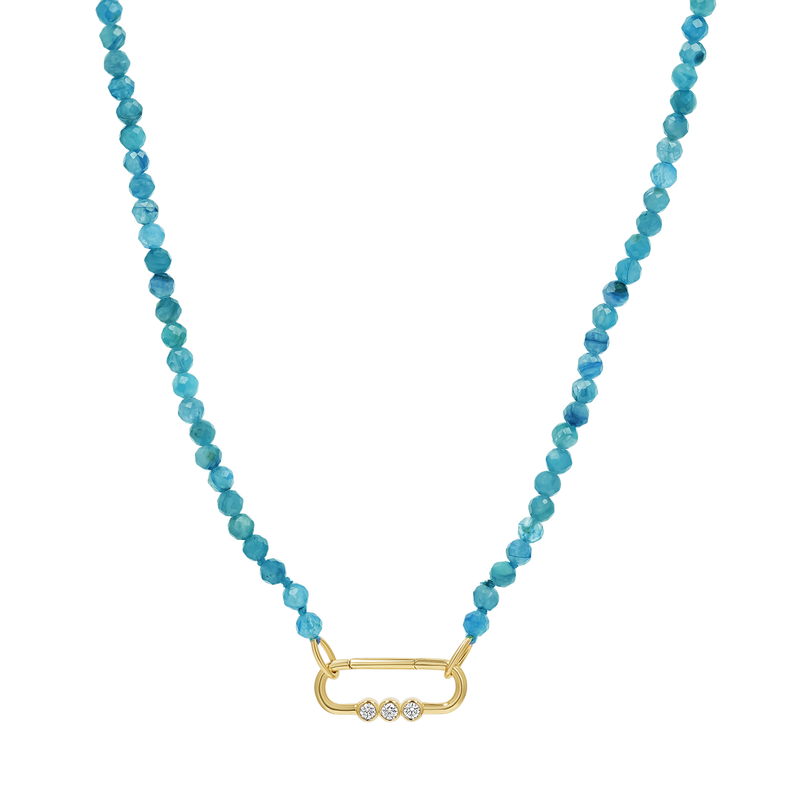 Blue Apatite Connector Necklace