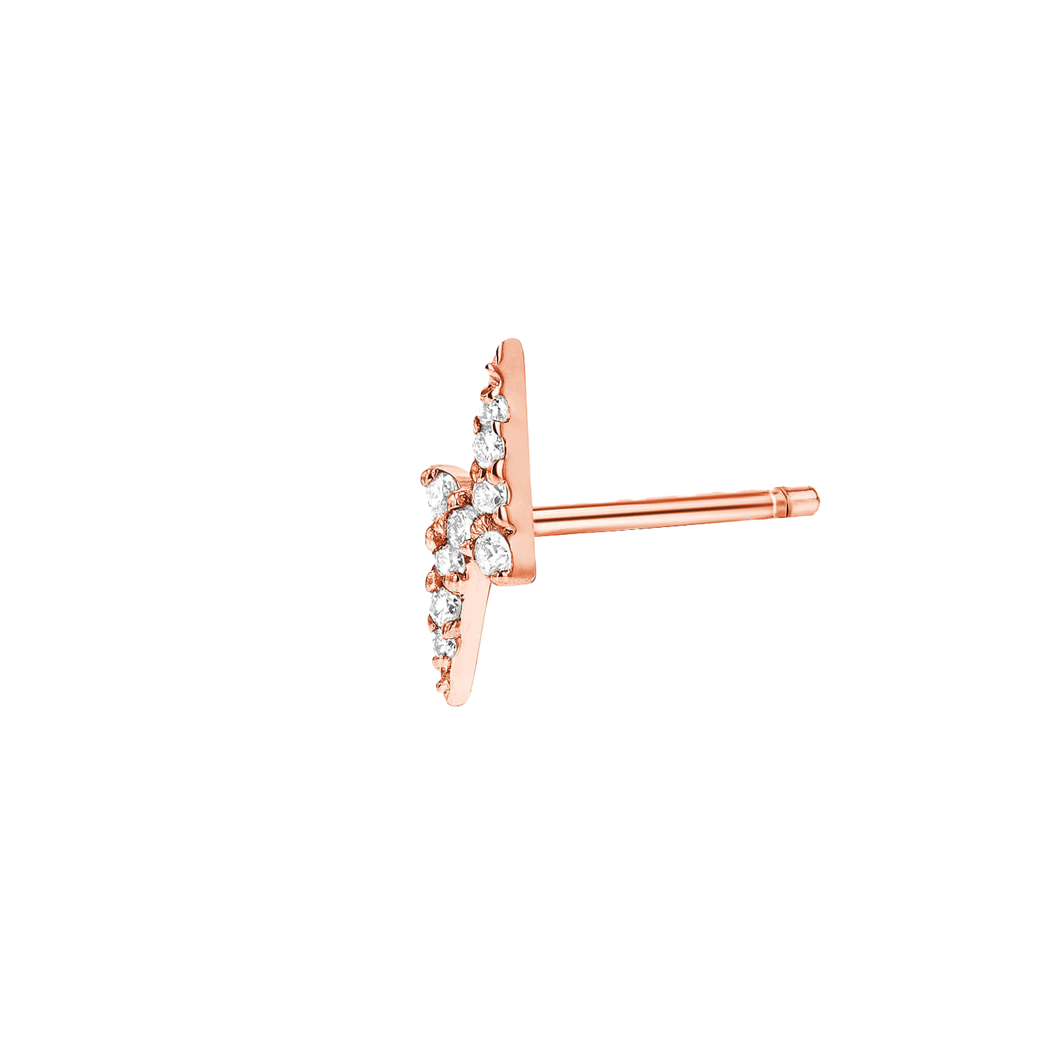 Diamond Lightning Bolt Stud Earrings