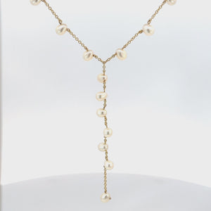 Pearl Lariat Y Chain Necklace