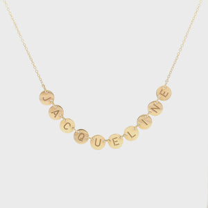 Round Bubble Name Necklace