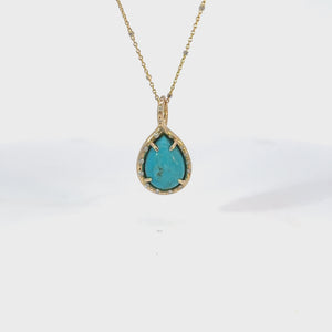 Turquoise Tear Drop Charm