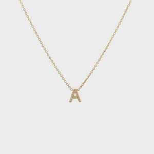 Diamond Pave Letter Necklace