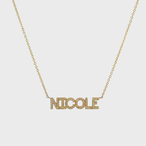 Diamond Custom Name Necklace