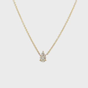 Pear Shape Illusion Set Diamond Necklace