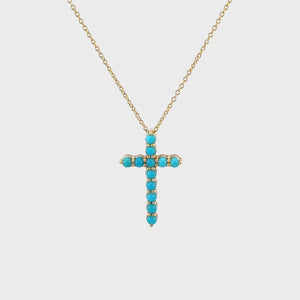 Turquoise Cross Necklace