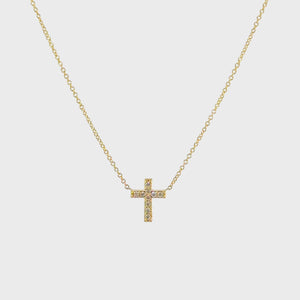 Diamond Pave Cross Necklace