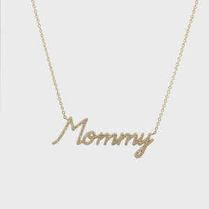 Diamond Custom Script Name Necklace