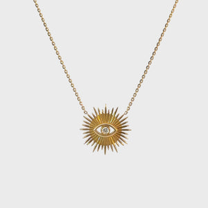 Sunburst Evil Eye Necklace