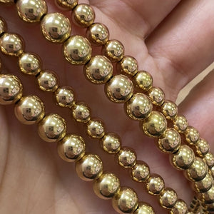 5mm Gold Bead Ball Necklace