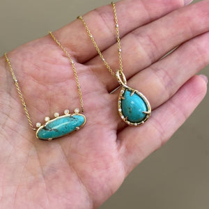 Turquoise Tear Drop Charm