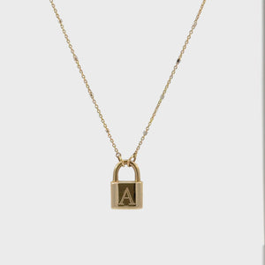 Love Padlock Engravable Sparkle Necklace