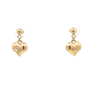 Puff Heart Drop Earrings