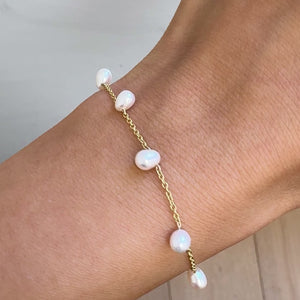 Pearl Drop Station Bracelet