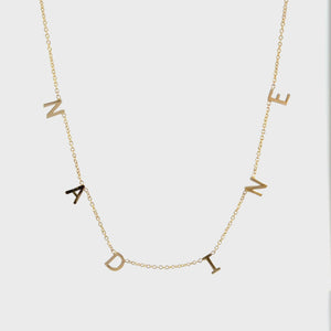 Mini Spaced Letter Necklace