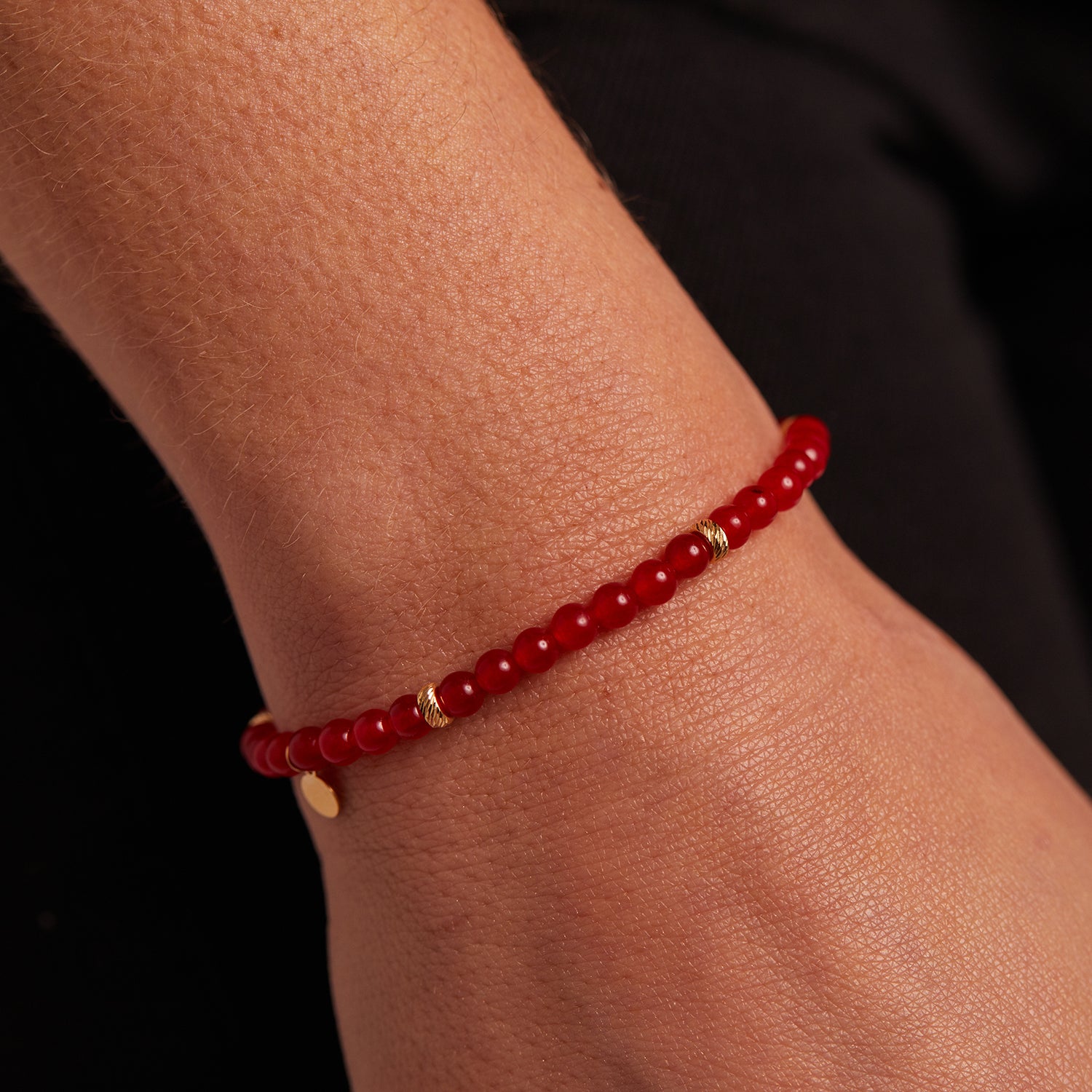 Buy Carnelian & baroque drop bracelet -Designer Wear - Ensemble