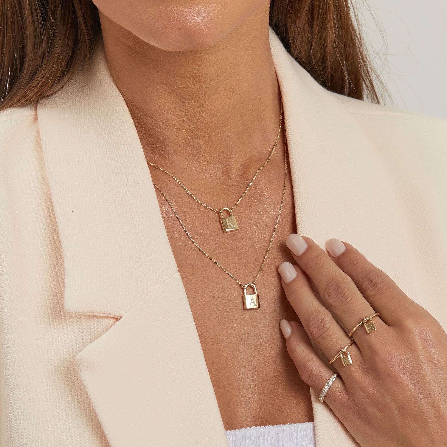 14K Gold Love Padlock Engravable Sparkle Necklace – Baby Gold