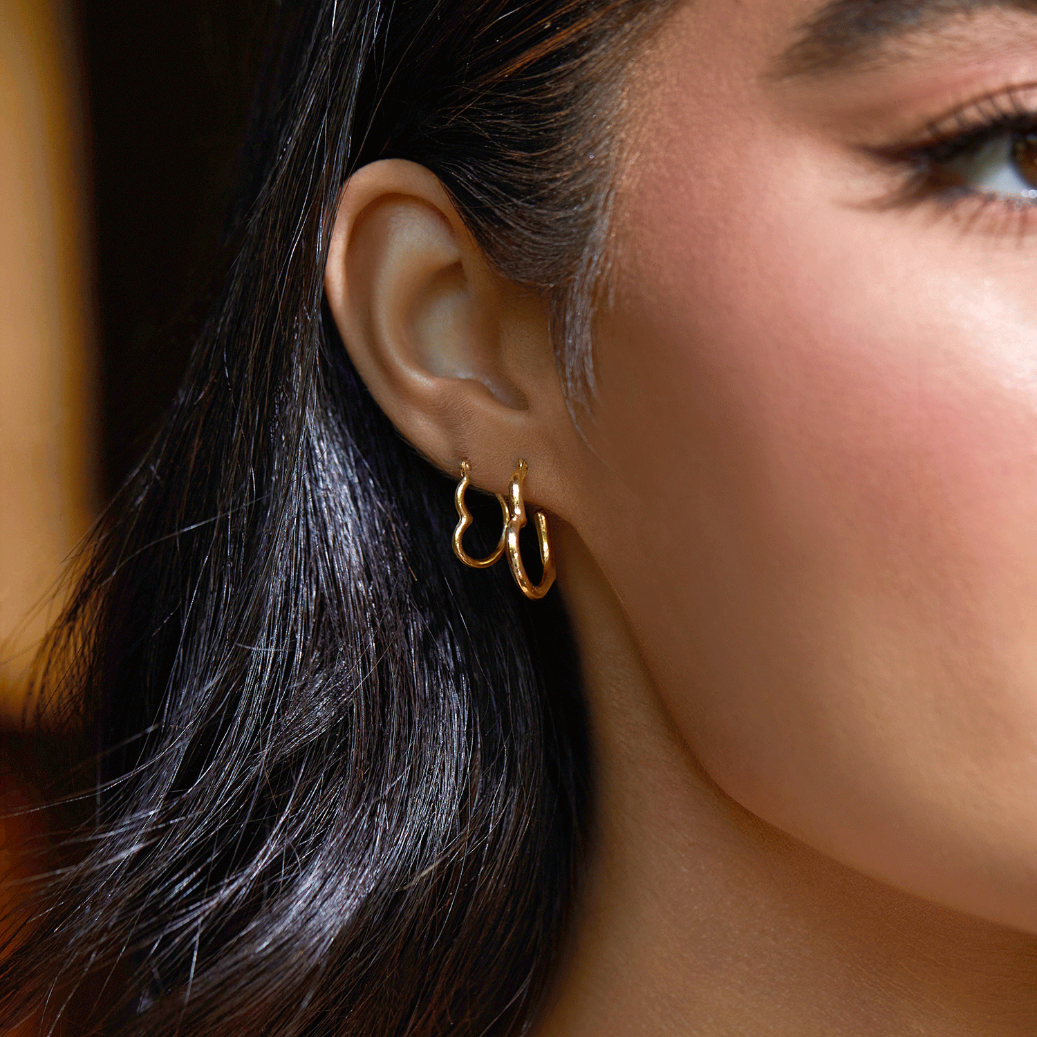 Gold Hoop Earrings, Geometric Hoop Earrings, Diamond Shaped Hoop Earrings, Statement Hoop Earrings, Hoop Earrings, Gold Hoops, Gift for Her