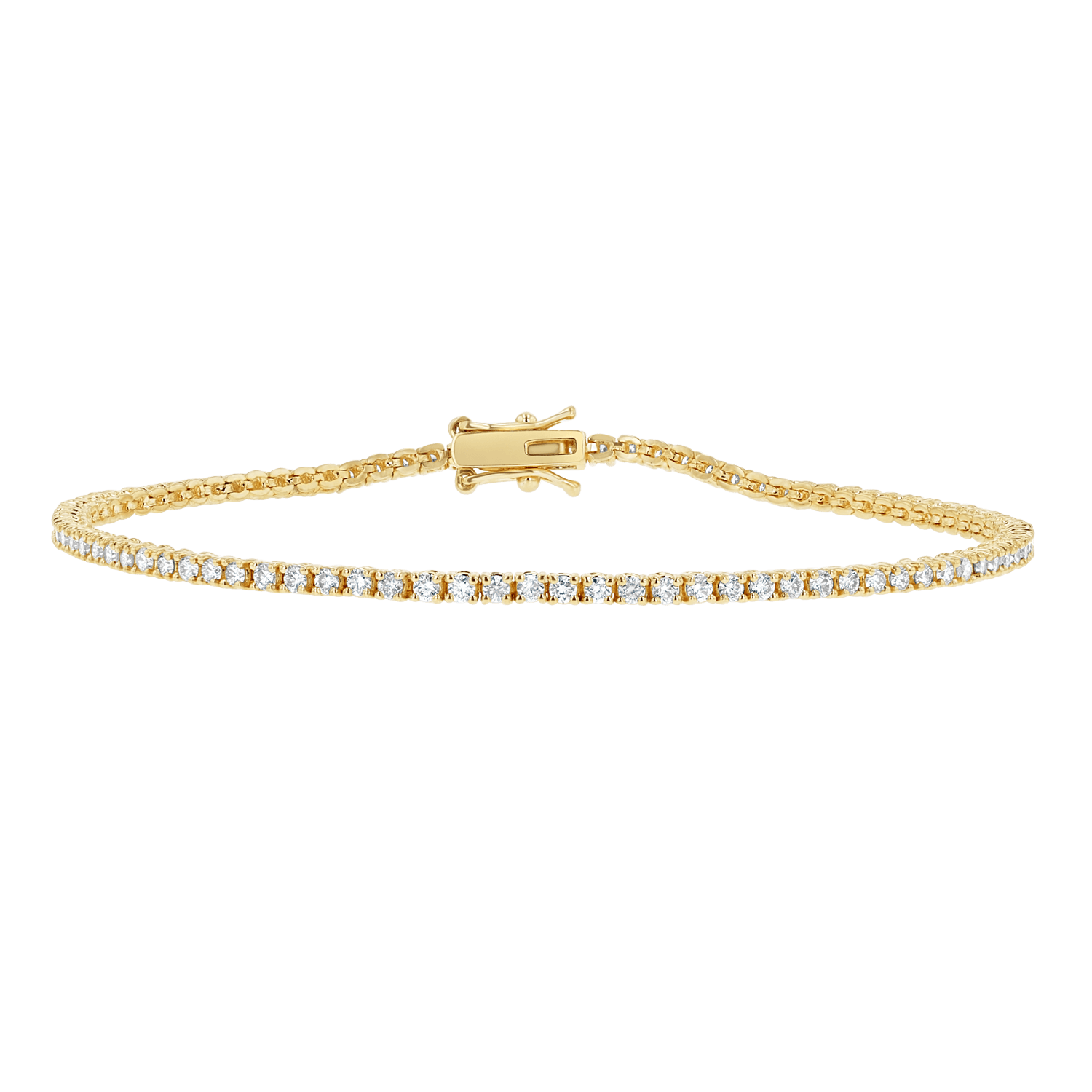 Dainty Diamond Tennis Bracelet – Baby Gold