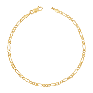 14K Gold Figaro Chain Bracelet