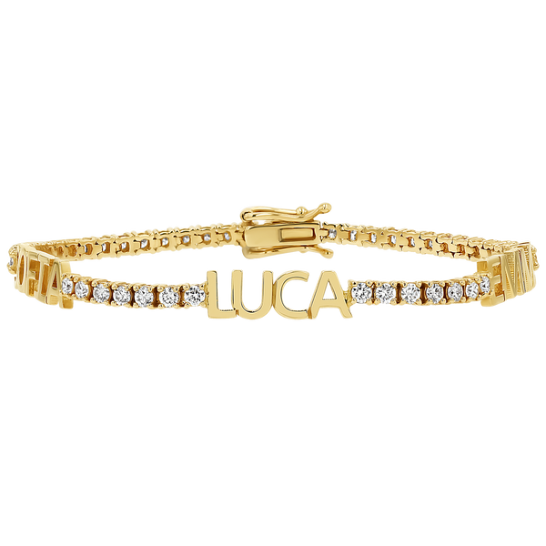 Custom tennis name hotsell bracelet