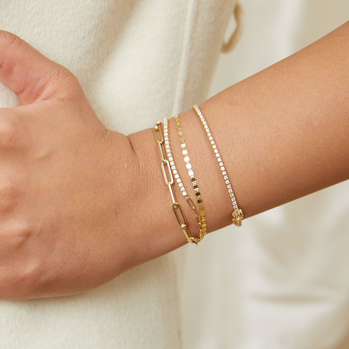 18K Gold Baby ID Bracelet - Ball Link | Mimosura Jewellery for Kids