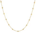 14K Gold Spaced Mooncut Bead Necklace – Baby Gold