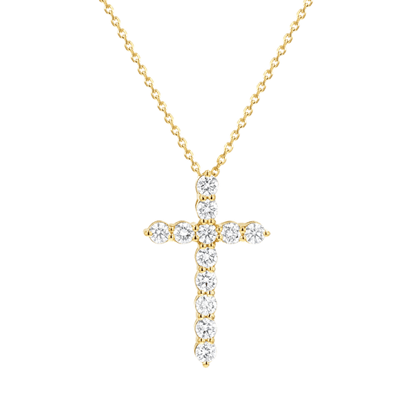 14K White Gold Small Diamond Cross Pendant P9109W | Atlanta West Jewelry |  Douglasville, GA