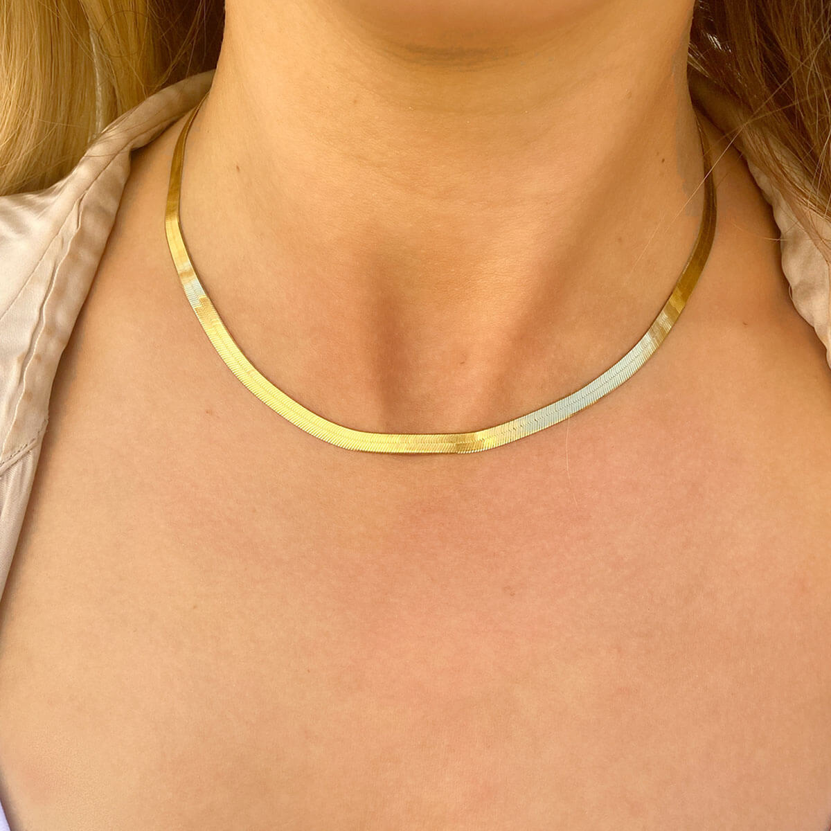 Edie Personalised Herringbone Chain Necklace By Bloom Boutique |  notonthehighstreet.com