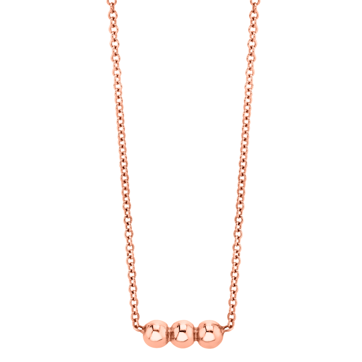 Dainty Trio Ball Necklace – Baby Gold