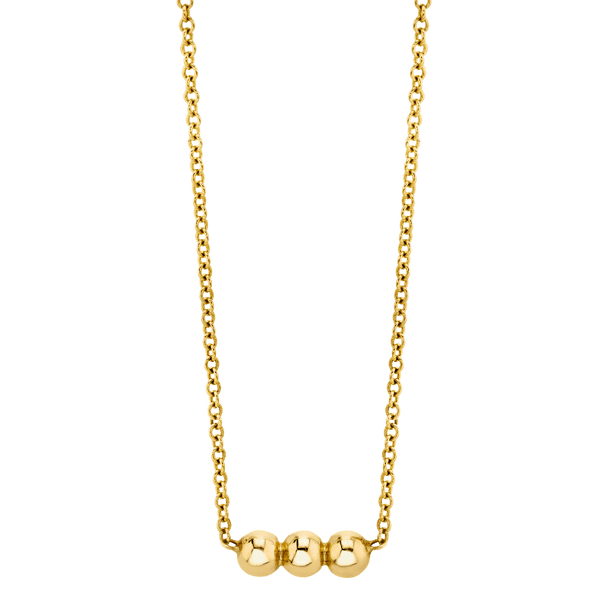 Mini Dainty Ball Chain Necklace 14K White Gold / 16 - 18 Adjustable by Baby Gold - Shop Custom Gold Jewelry