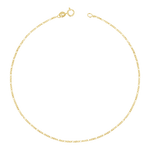 14K Gold Baby Figaro Chain Anklet – Baby Gold