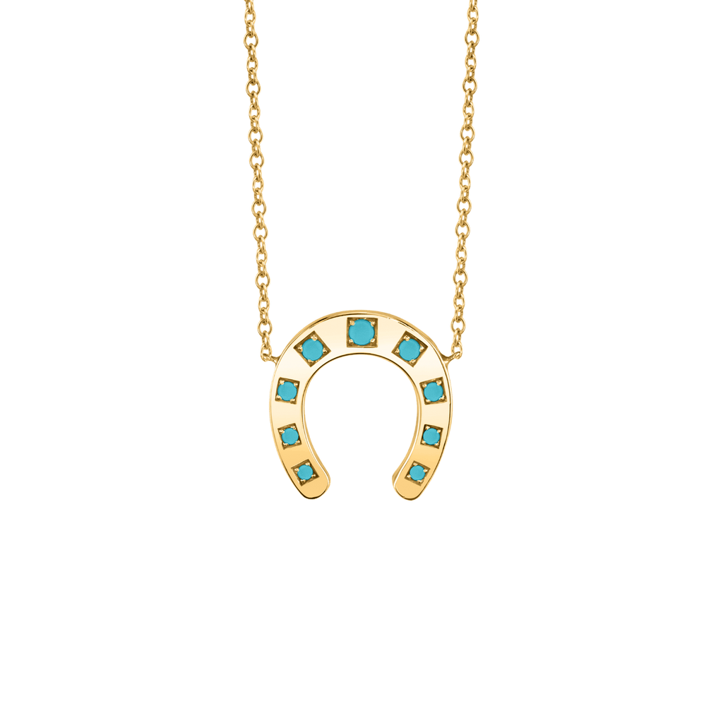 Turquoise Horseshoe Necklace