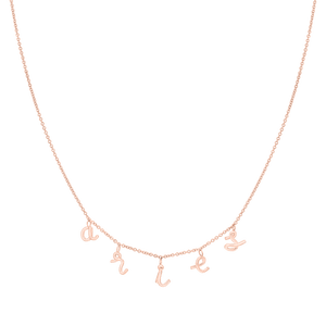 Rose Letter Necklace