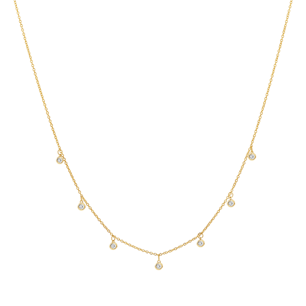 Multiple diamond bezel necklace shop