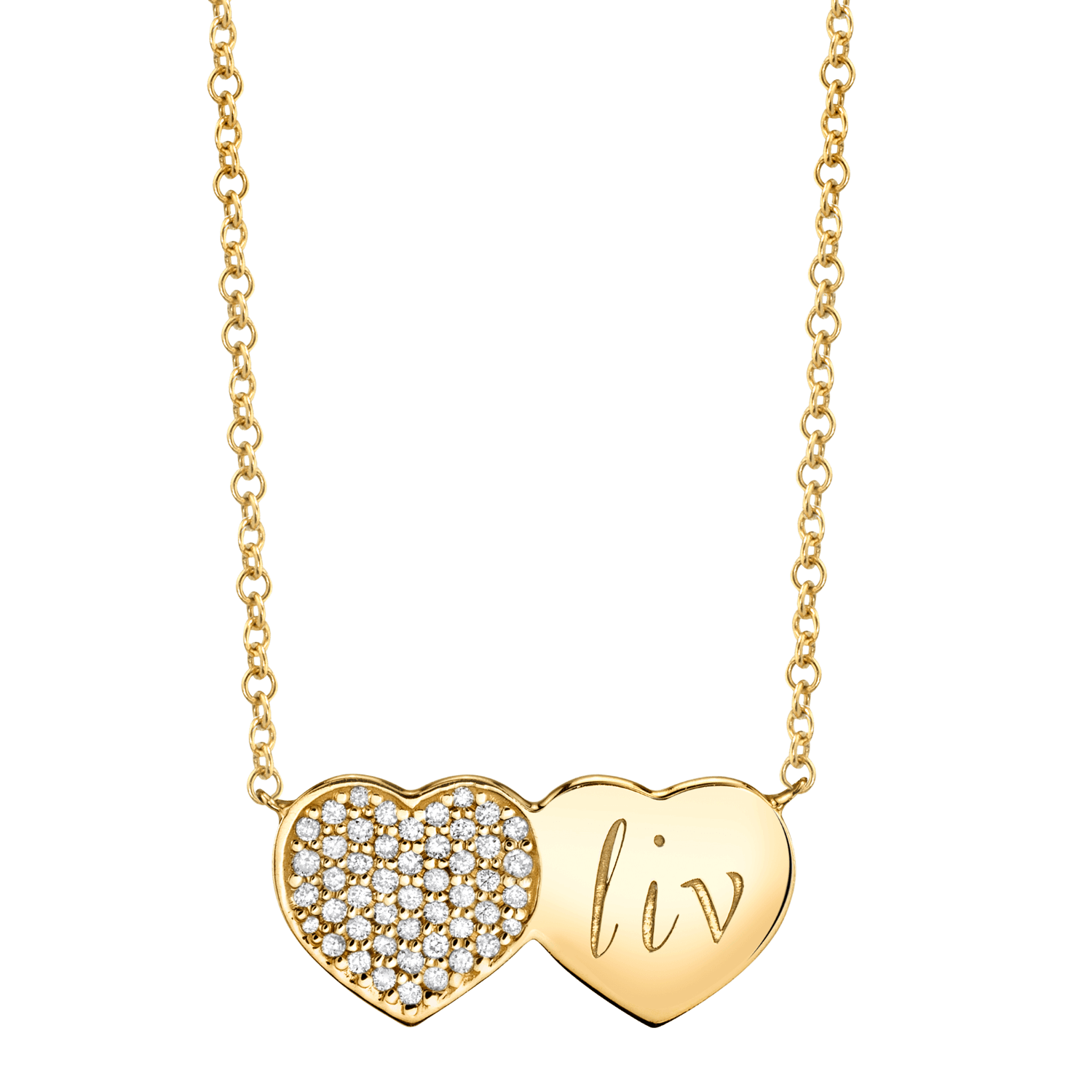 Enamel Heart Necklace – Baby Gold