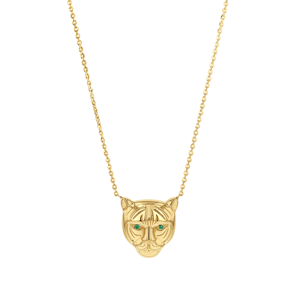 Tiger Pendant Necklace in Solid Gold | Takar Jewelry