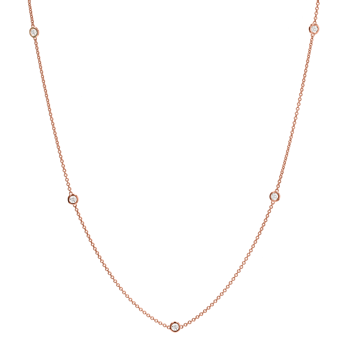 14K Gold Extra Long Diamond Strand Necklace – Baby Gold