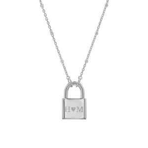 Padlock Necklace Silver